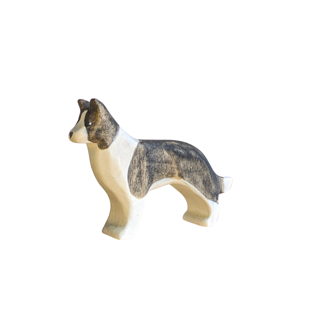 Border Collie Dog Wooden Toy – NOM Handcrafted