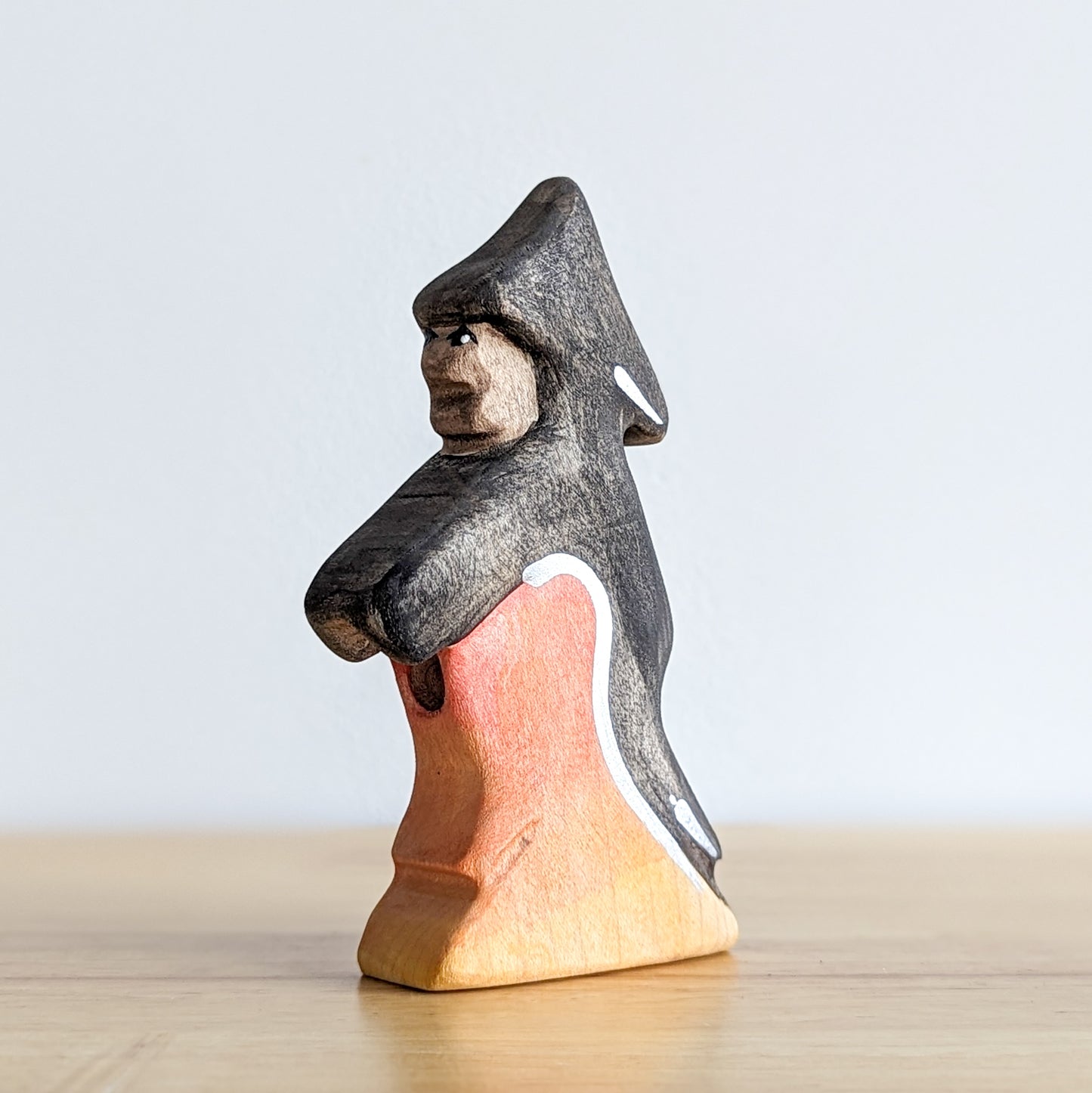 Witch with Broomstick - Wooden Toy