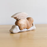 Sleeping Angel Sculpture - Jacaranda Wood