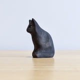 Cat Sitting Wooden Toy - Tabby, Black, Ginger, Calico