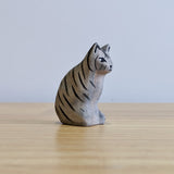 Cat Sitting Wooden Toy - Tabby, Black, Ginger, Calico
