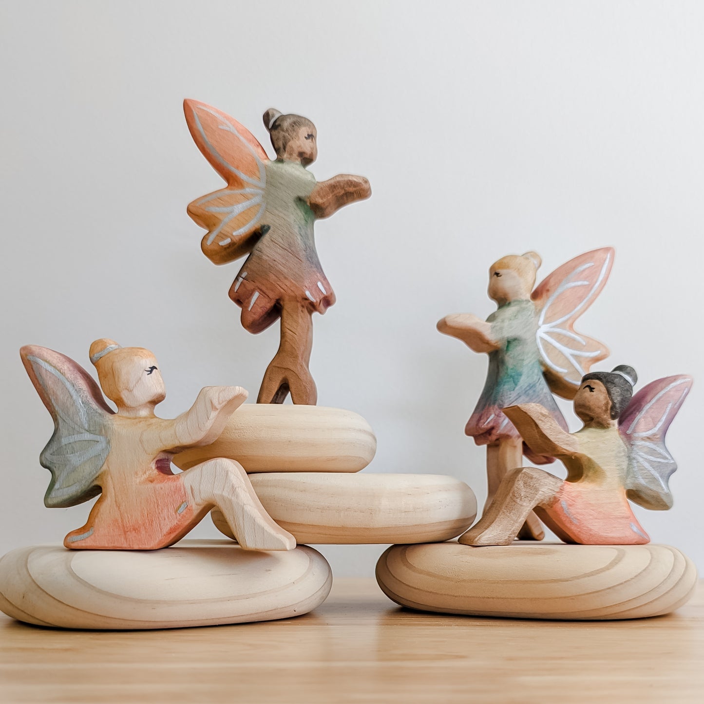 Rainbow Fairy Wooden Toy - Sitting