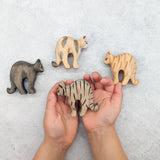 Cat Arching Wooden Toy - Various Colours
