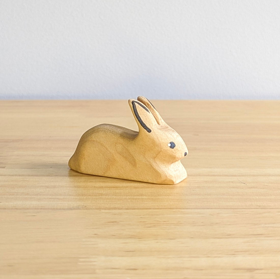 Laying Bunny Rabbit Wooden Toy