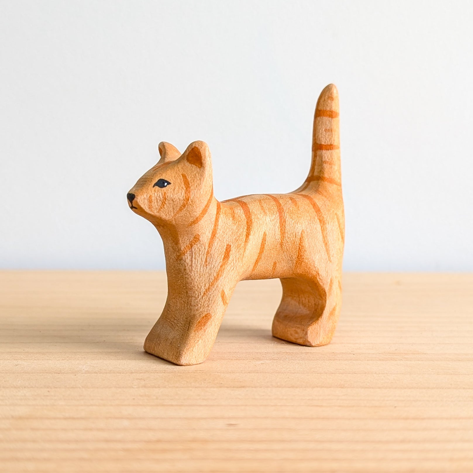 Cat Standing Wooden Toy - Tabby, Black, Ginger, Calico