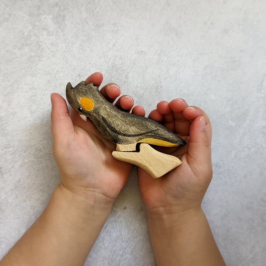Yellow Tailed Black Cockatoo Wooden Toy