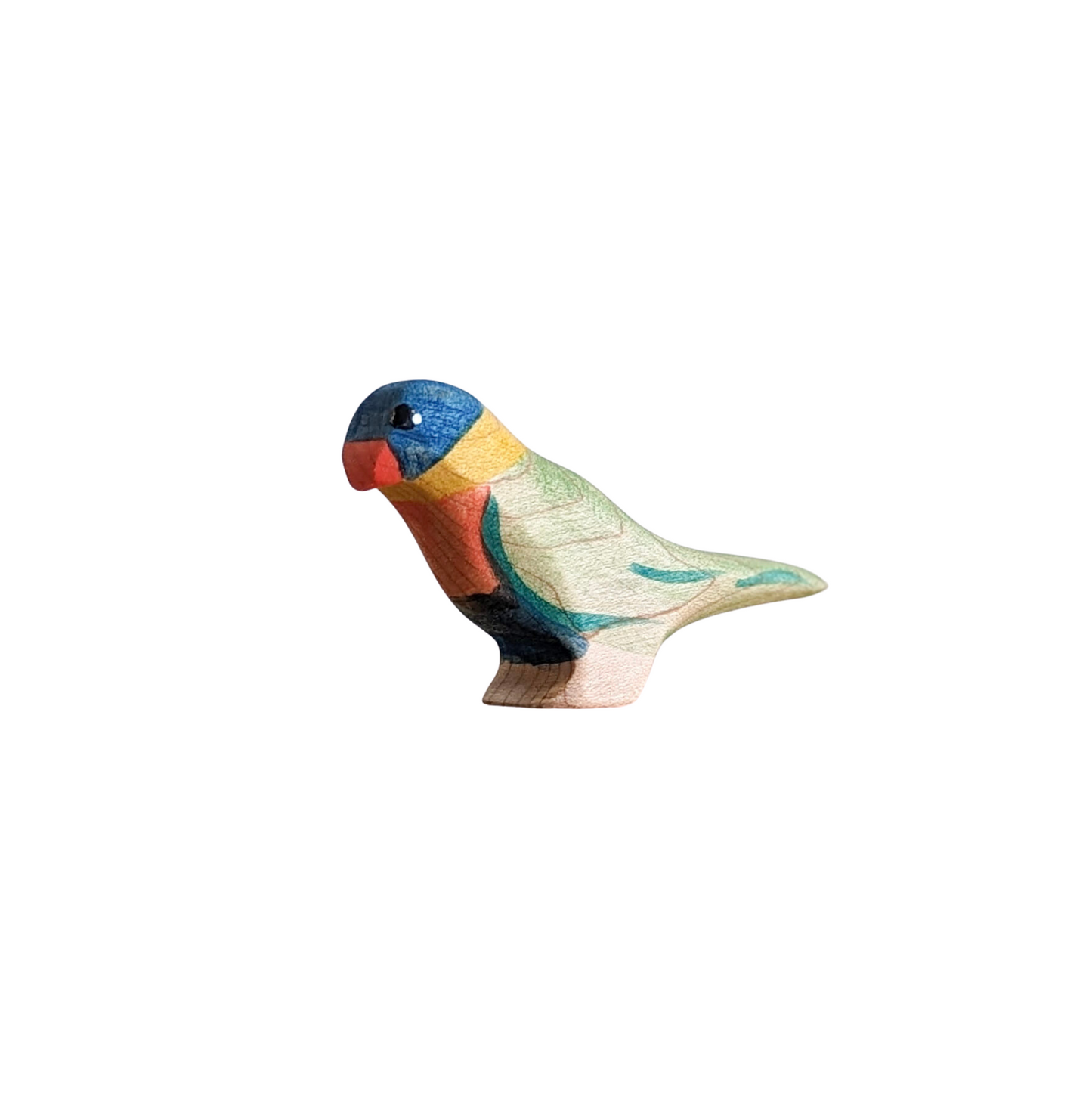 Rainbow Lorikeet Wooden Toy NOM Handcrafted