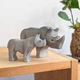 Rhinoceros Calf Wooden Toy
