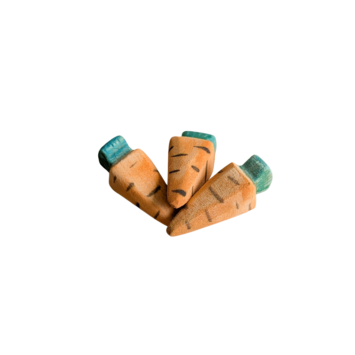 Carrot Set of 3 Wooden Toy – NOM Handcrafted