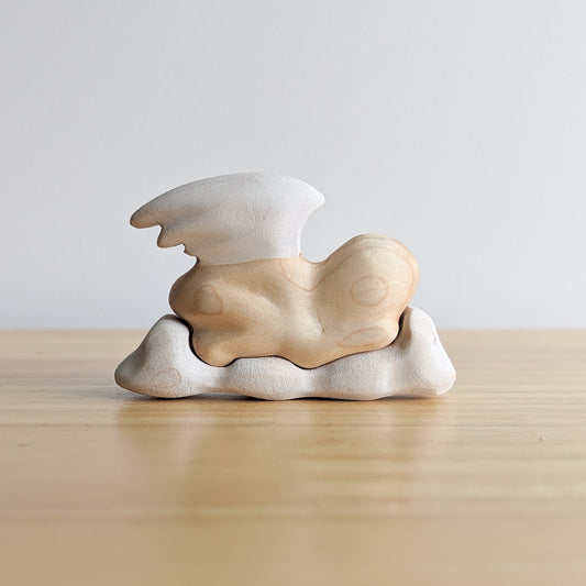 Sleeping Angel Sculpture - Maple Wood