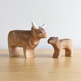 Highland Cow Calf Wooden Toy