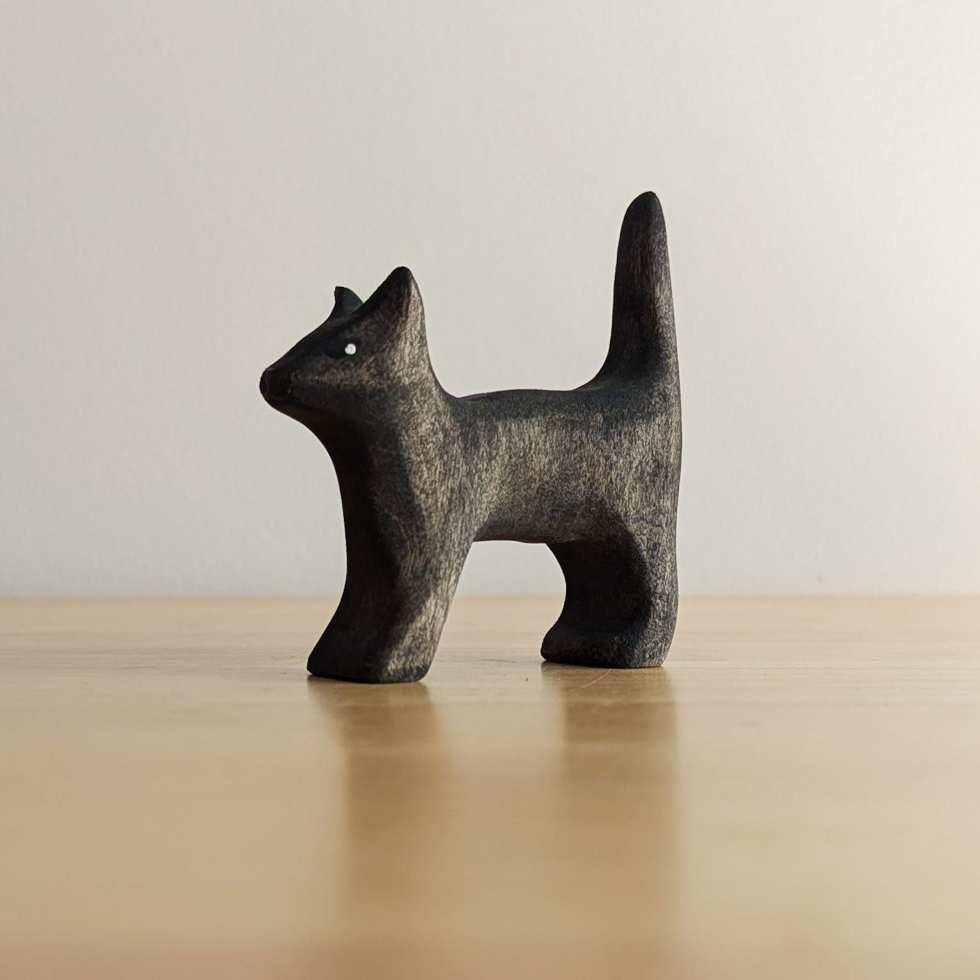 Cat Standing Wooden Toy - Tabby, Black, Ginger, Calico