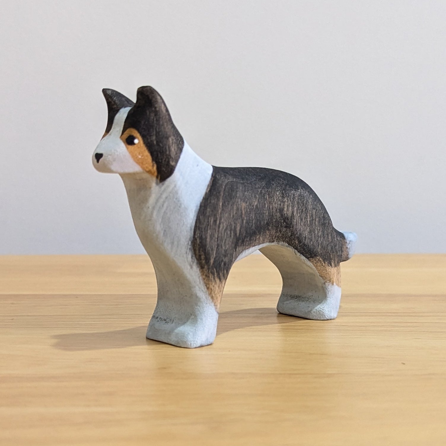 Border Collie Dog Wooden Toy – NOM Handcrafted