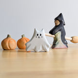 Ghost Kitty - Halloween Cat Wooden Toy