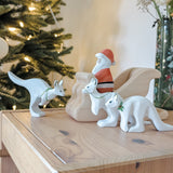 Snow Kangaroo - White Boomers - Wooden Toy