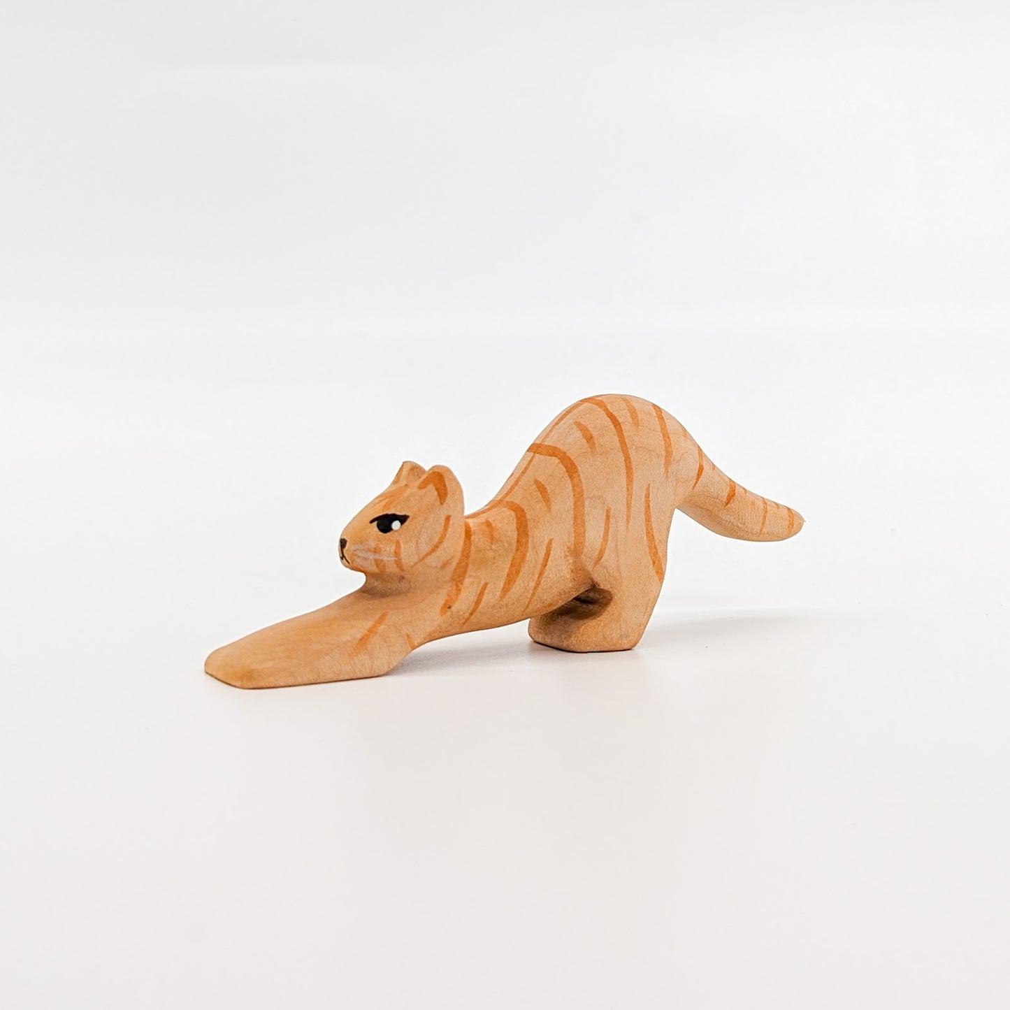Cat Stretching Wooden Toy - Various Colours