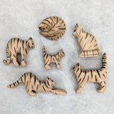 Cat Family Wooden Toy Set