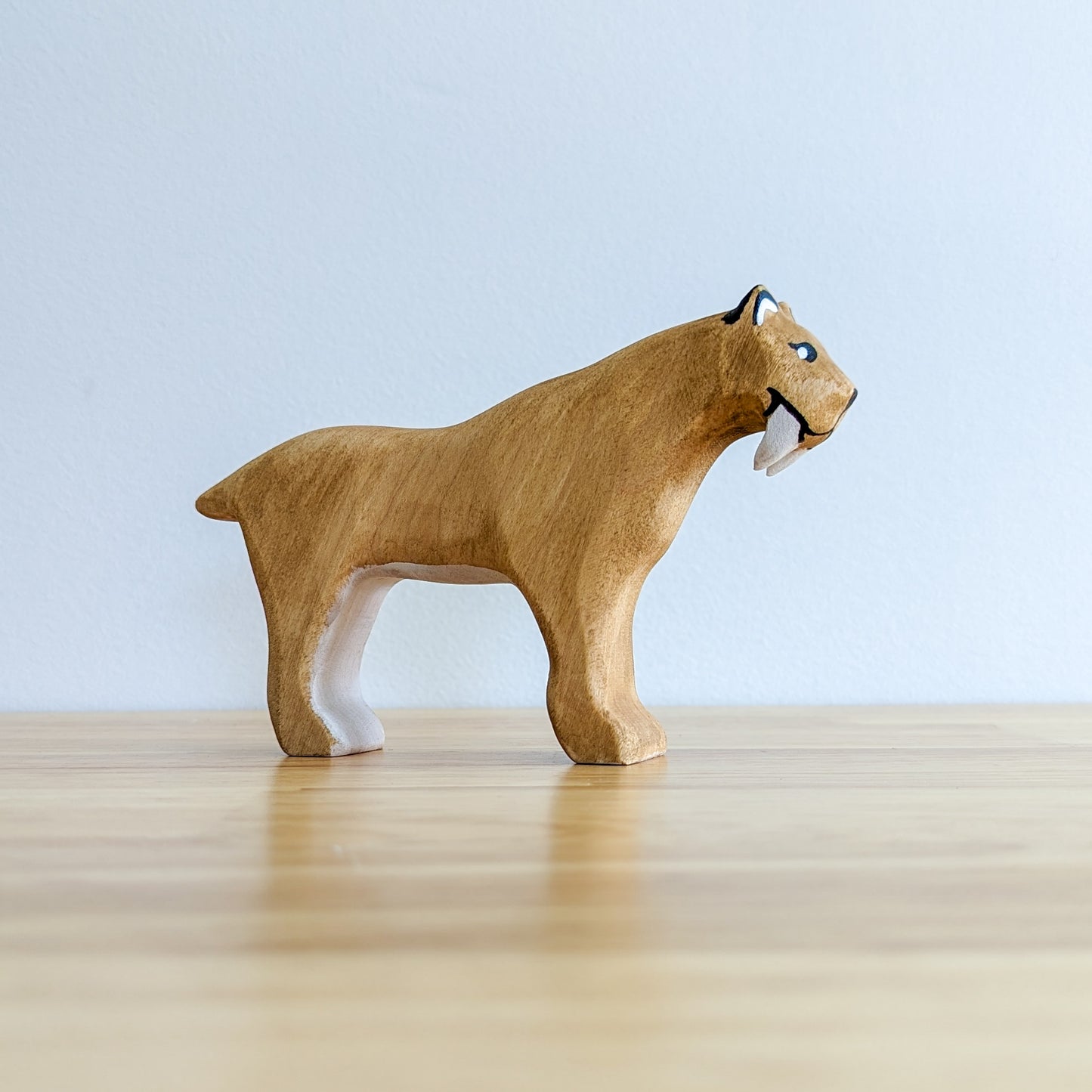 Smilodon - Sabre Tooth Tiger Wooden Toy
