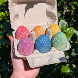 Wooden Easter Egg Set of 6 - Speckled