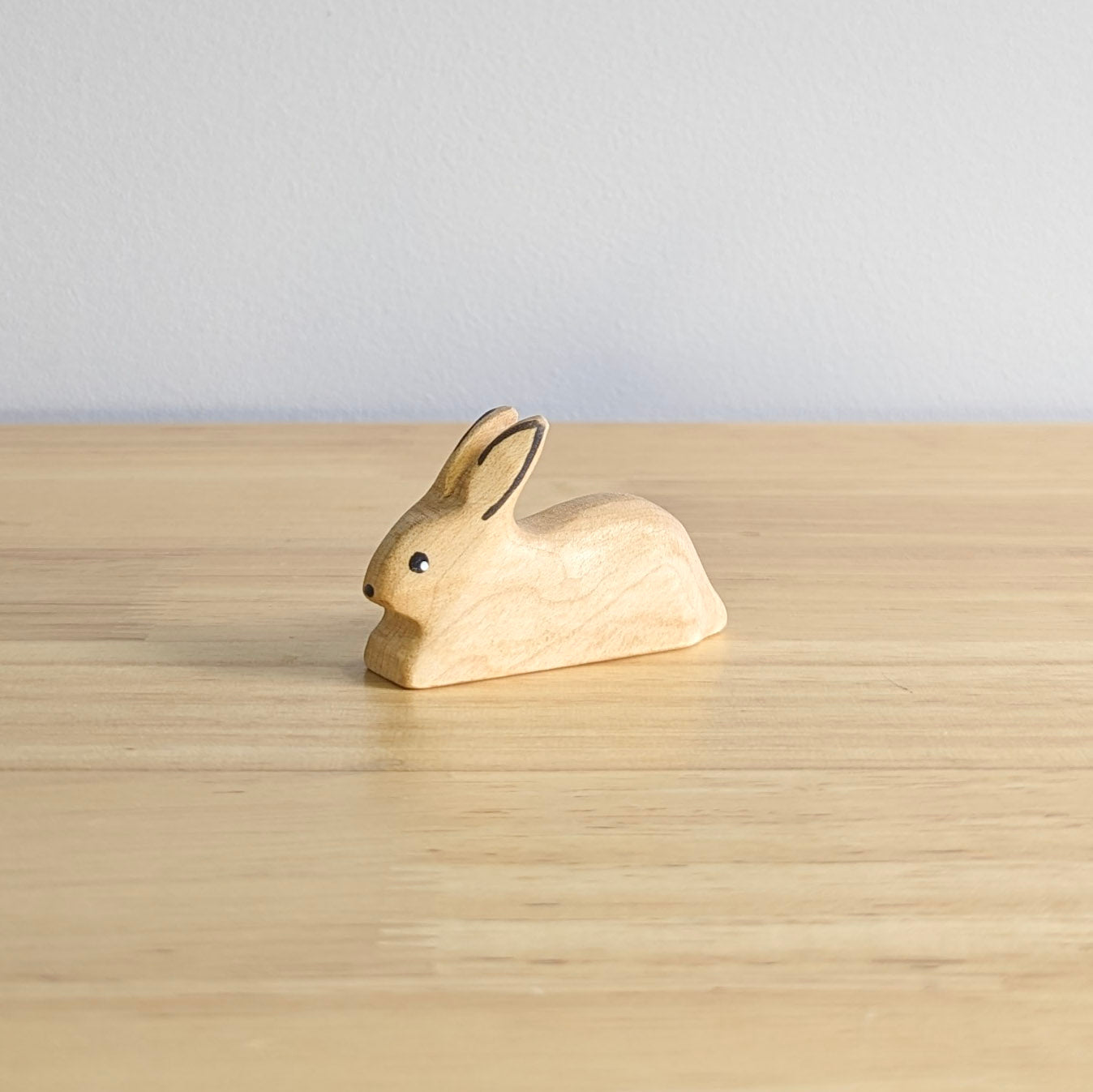 Laying Bunny Rabbit Wooden Toy
