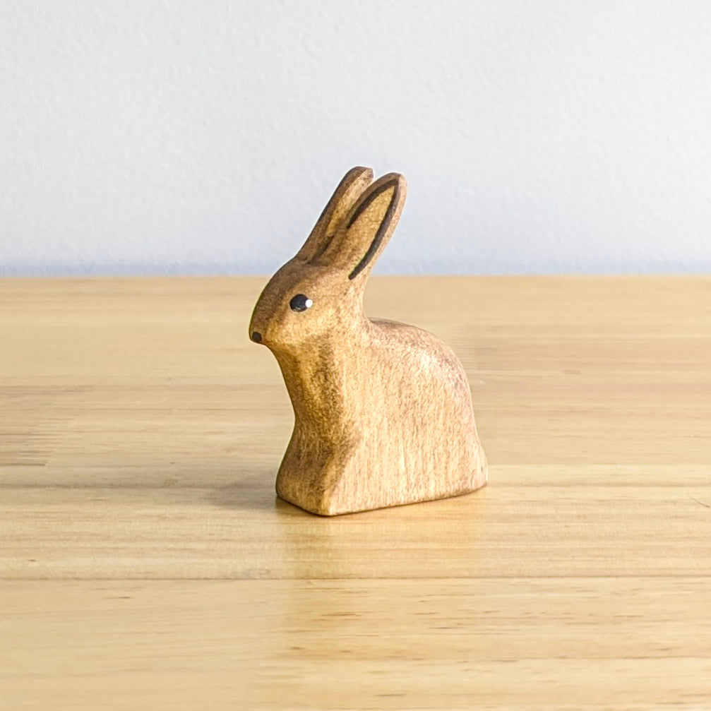 Sitting Bunny Rabbit Wooden Toy – NOM Handcrafted