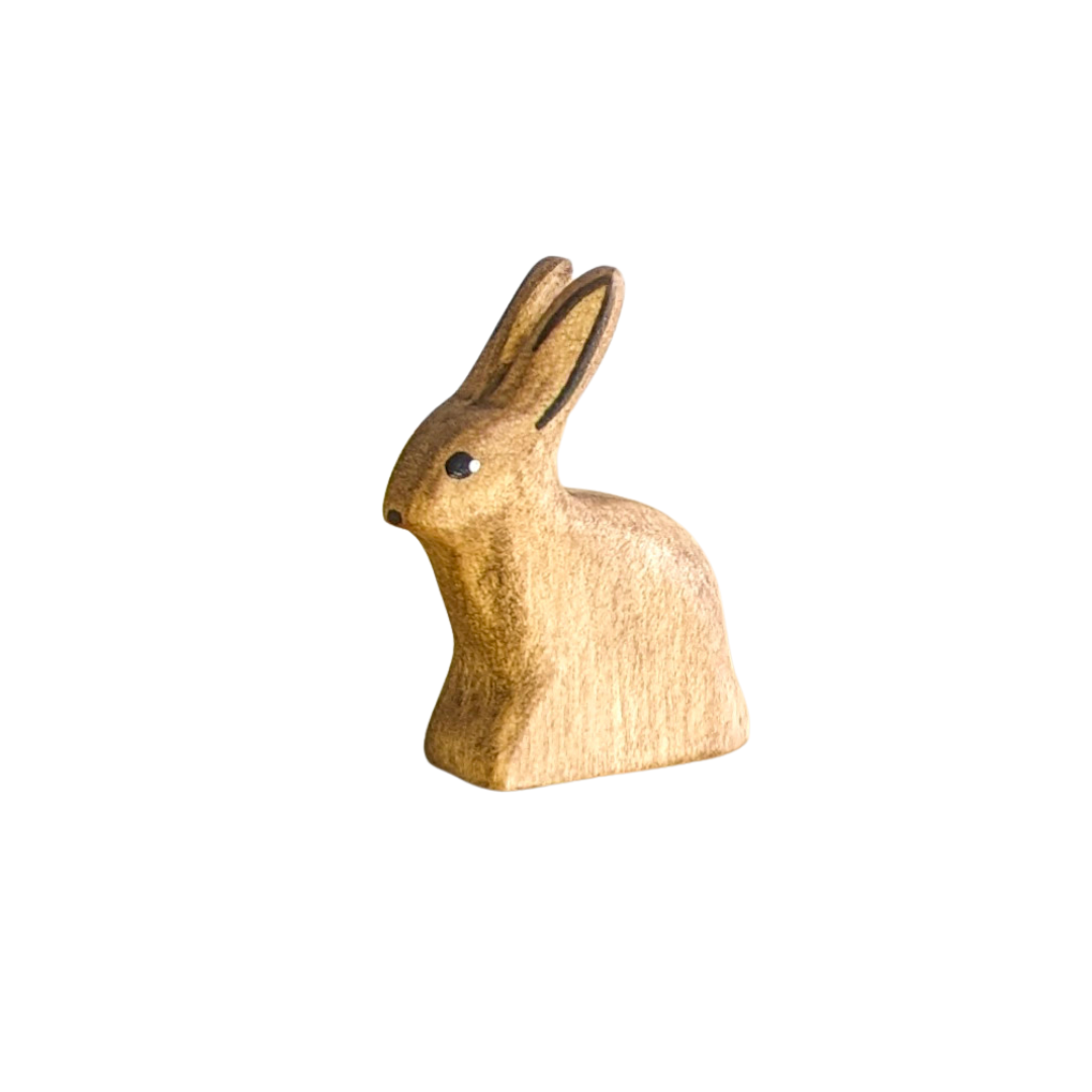 Sitting Bunny Rabbit Wooden Toy