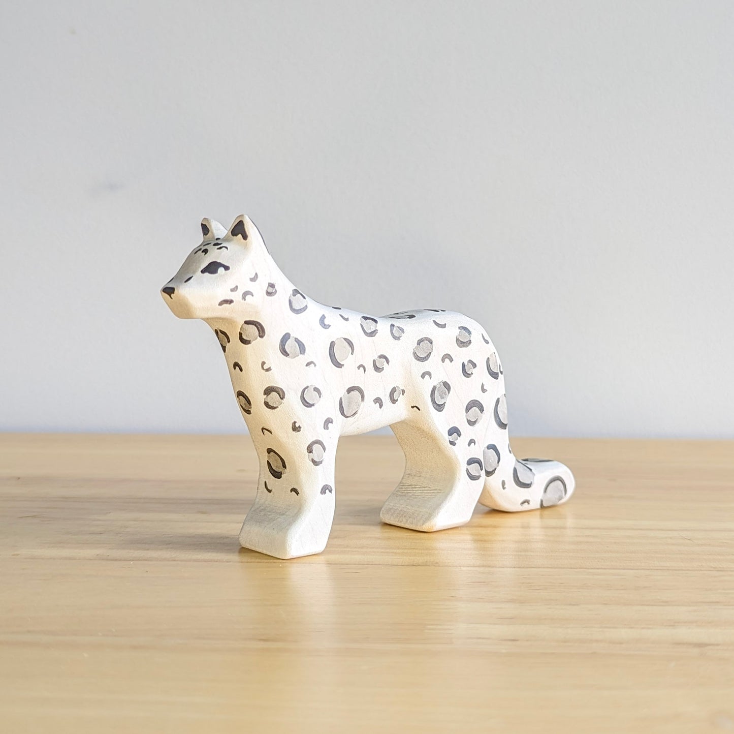 Snow Leopard Wooden Toy - Large