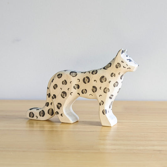 Snow Leopard Wooden Toy - Large