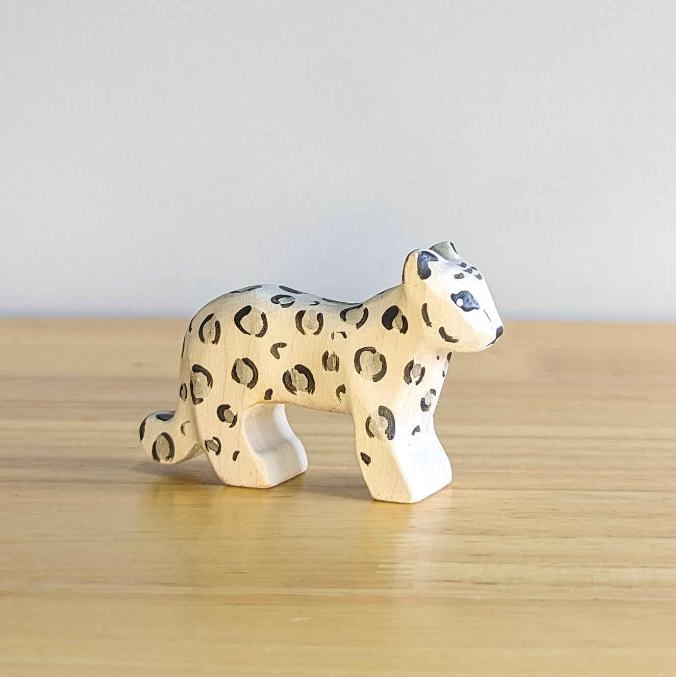 Snow Leopard Wooden Toy - Small