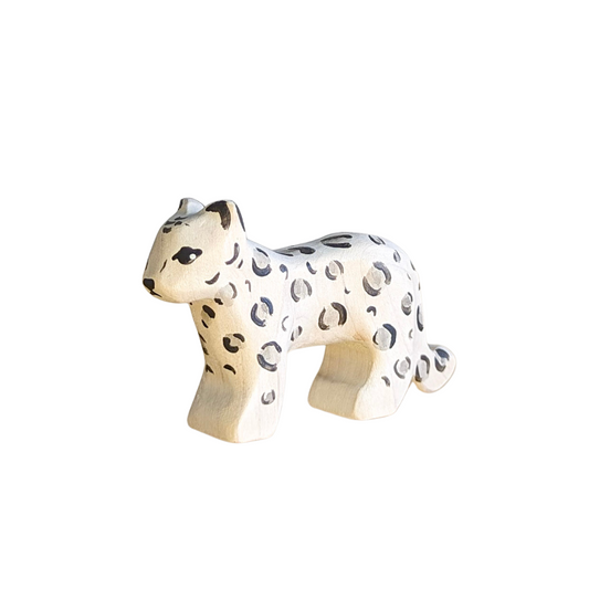 Snow Leopard Wooden Toy - Small