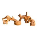 Cat Family Wooden Toy Set