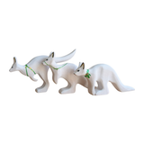Snow Kangaroo - White Boomers - Wooden Toy